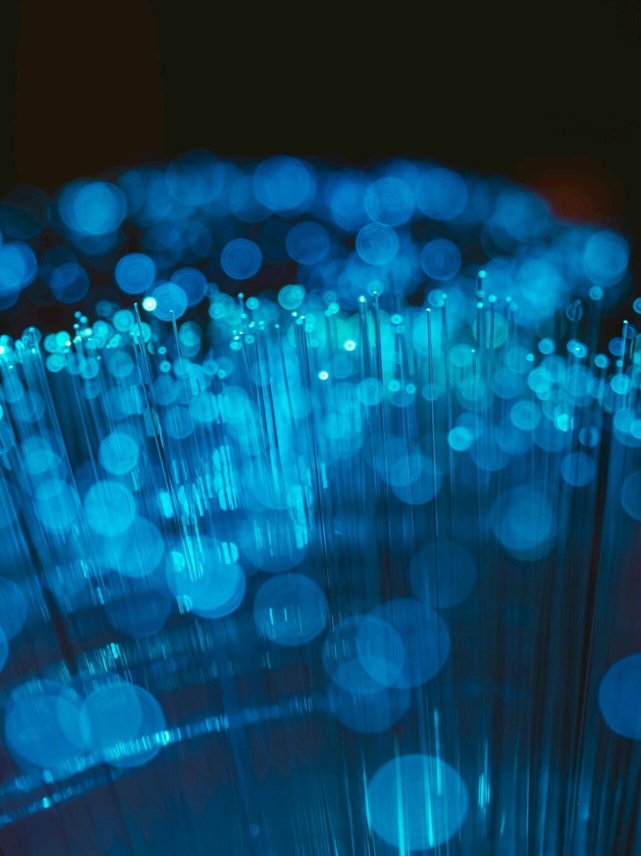 teal bookeh lights