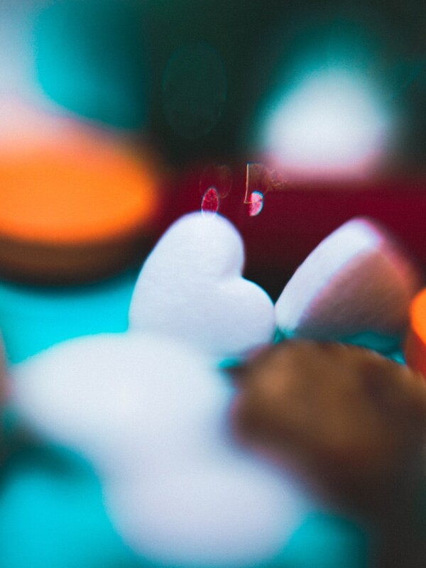 close-up photo of heart-shape stones