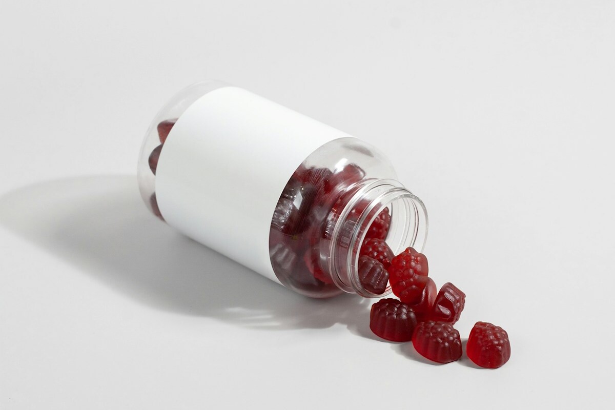 a white and red capsule